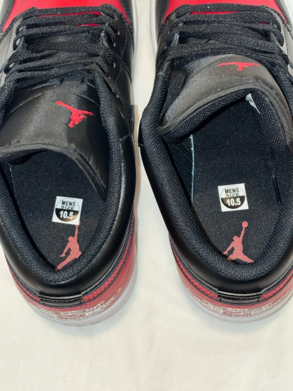 Nike Air Jordan 1 Low Black and Red Sneakers - Picture 5 of 8